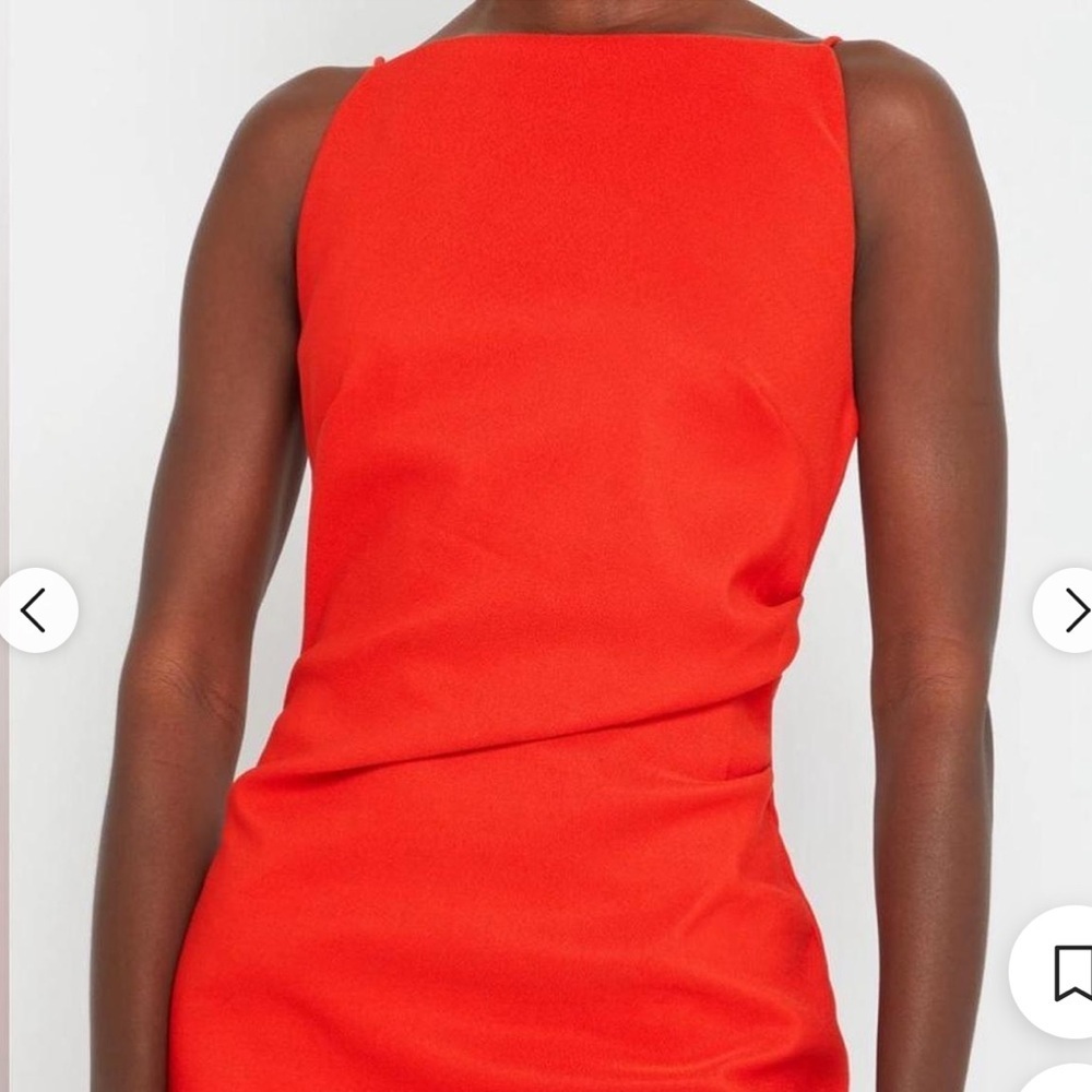 O.P.T. Rue Red High Neck Midi Dress Size Large from Few Moda - Picture 2 of 8
